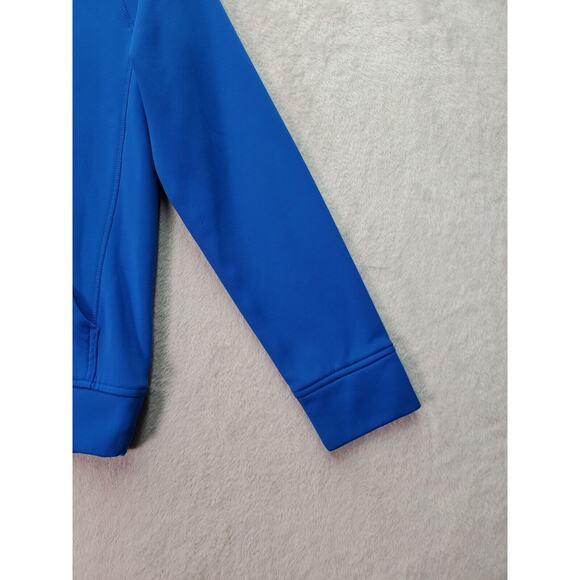 adidas Hoodie Youth‎ Large Blue Polyester Long Sleeve Embroidered Logo Pullover - Picture 5 of 10